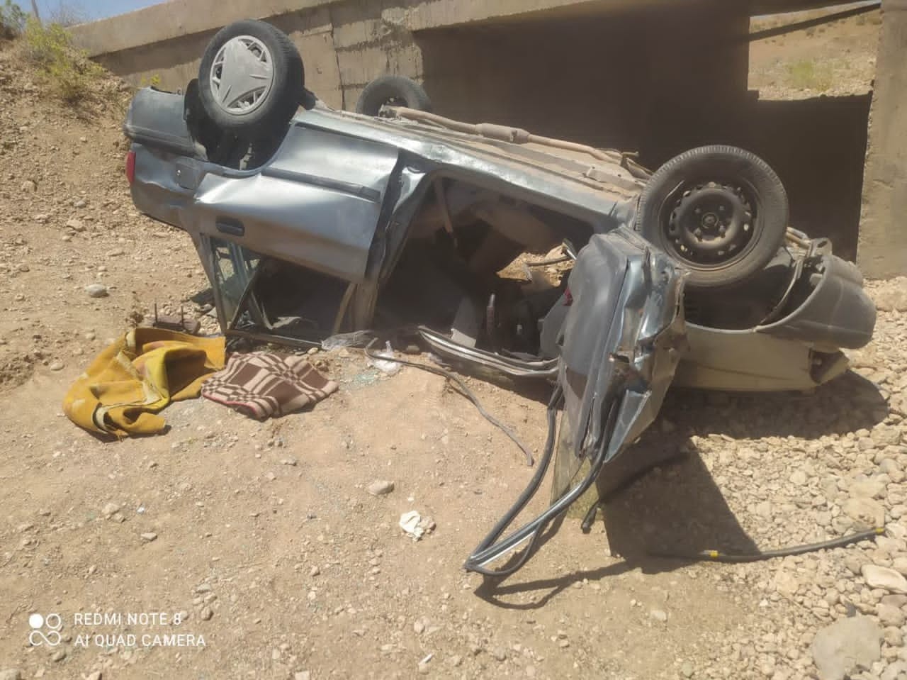 واژگونی سواری پراید در محور خرامه به شیراز